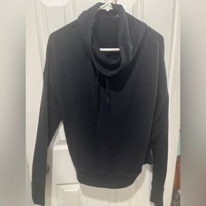 Cowl neck jockey sweatshirt